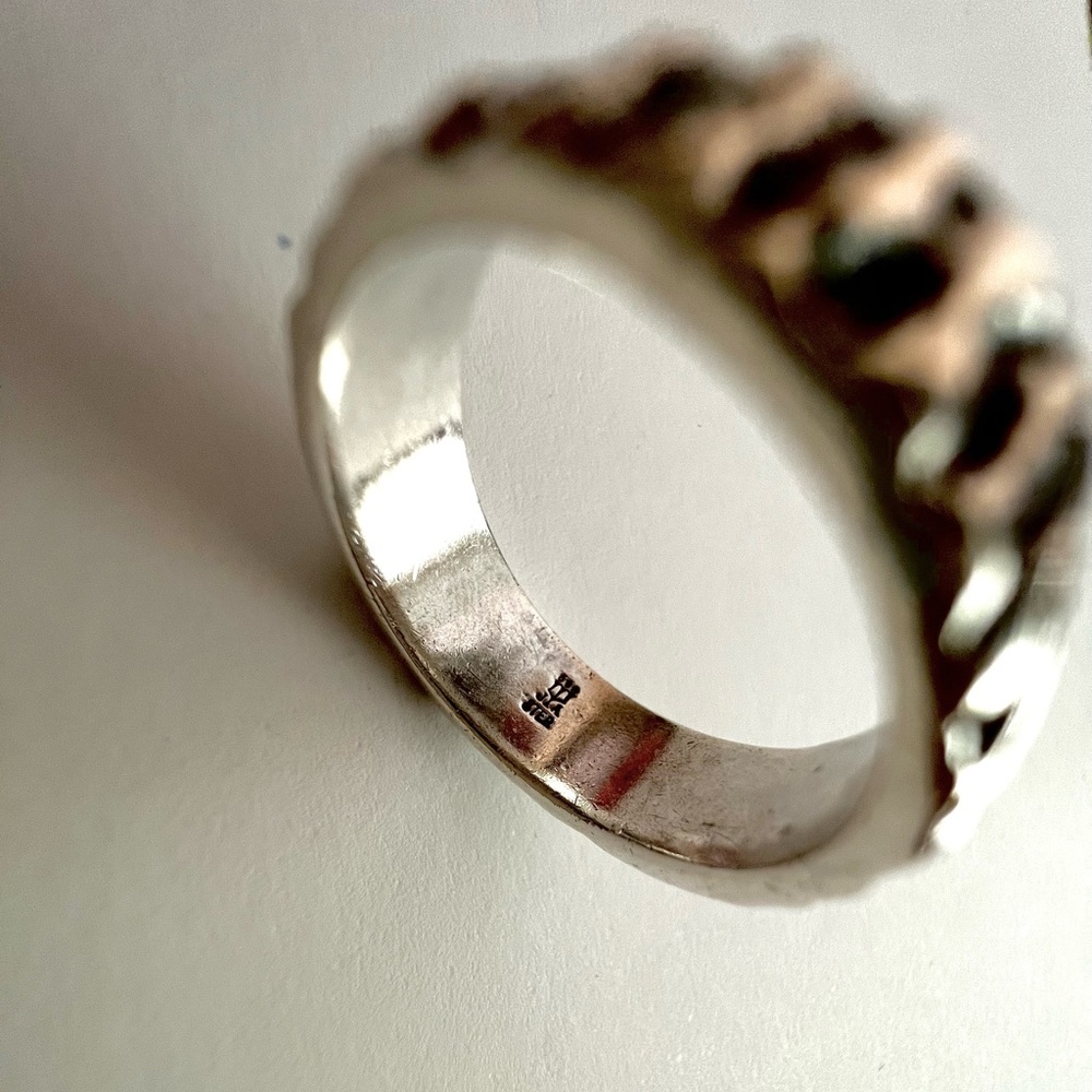 Rare James Avery brutalist deep cut grooves grooved tree bark textured - Picture 6 of 12